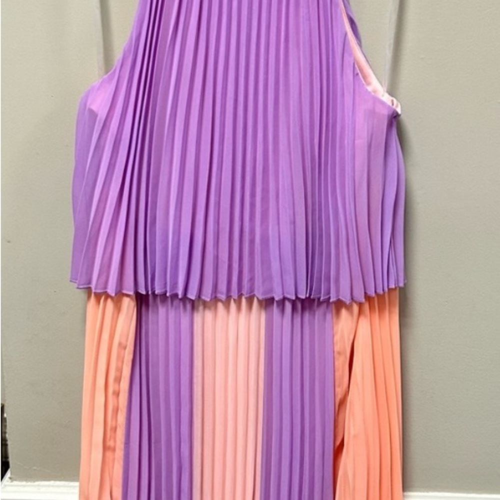 Chic Lavender and Peach Dress - Picture 3 of 7